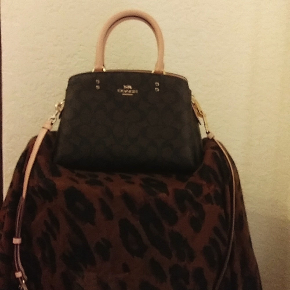 Coach Mini Lillie Carryall in signature canvas. NWOT